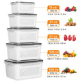 Kitchen Fruit Organizer with Double Layer Drainage
