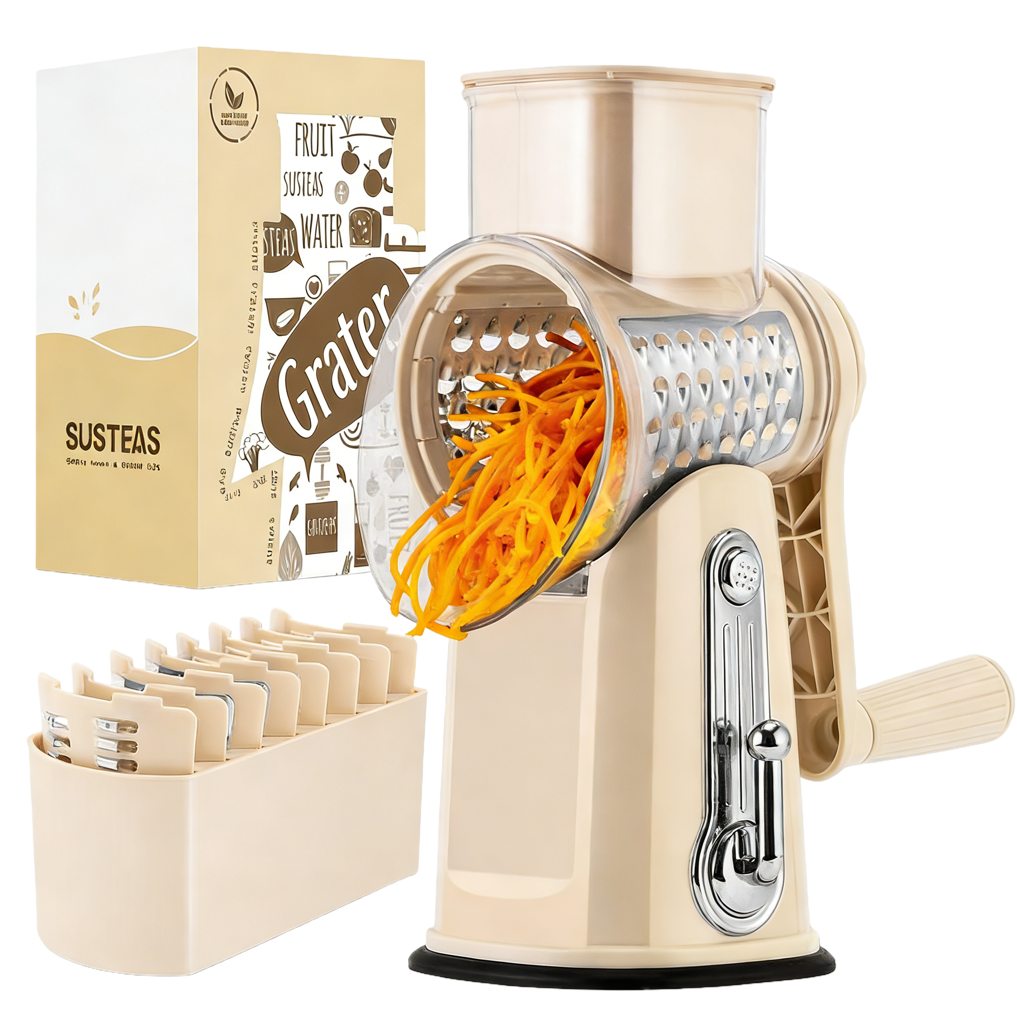 Rotary Vegetable Slicer Cheese Grater Kitchen Too