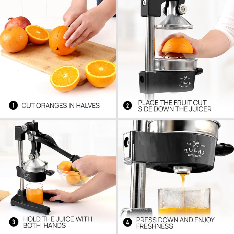 Heavy-Duty Cast Iron Citrus Juicer Press